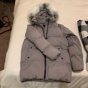 Sam Edelman Water Repellant Faux Fur Trim Puffer Jacket